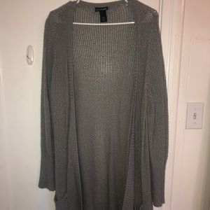 Lane Bryant Gray Long Cardigan